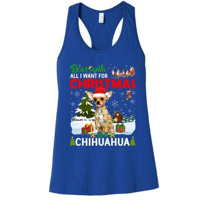 All I Want For Christmas Is A Chihuahua Family Pajamas Cool Gift Women's Racerback Tank