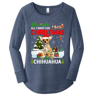 All I Want For Christmas Is A Chihuahua Family Pajamas Cool Gift Women's Perfect Tri Tunic Long Sleeve Shirt