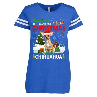 All I Want For Christmas Is A Chihuahua Family Pajamas Cool Gift Enza Ladies Jersey Football T-Shirt