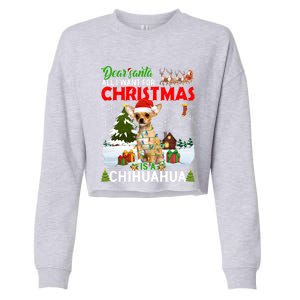 All I Want For Christmas Is A Chihuahua Family Pajamas Cool Gift Cropped Pullover Crew