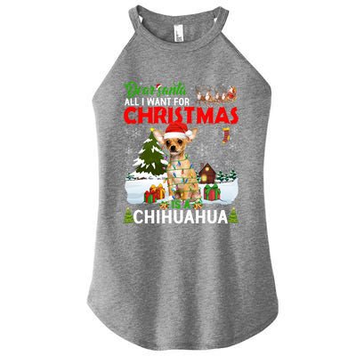 All I Want For Christmas Is A Chihuahua Family Pajamas Cool Gift Women's Perfect Tri Rocker Tank