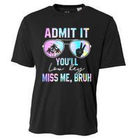 Admit It YouLl Low Key Miss Me Bruh Funny Teachers Students Cooling Performance Crew T-Shirt