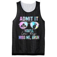 Admit It YouLl Low Key Miss Me Bruh Funny Teachers Students Mesh Reversible Basketball Jersey Tank