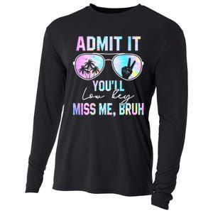 Admit It YouLl Low Key Miss Me Bruh Funny Teachers Students Cooling Performance Long Sleeve Crew