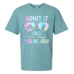 Admit It YouLl Low Key Miss Me Bruh Funny Teachers Students Sueded Cloud Jersey T-Shirt