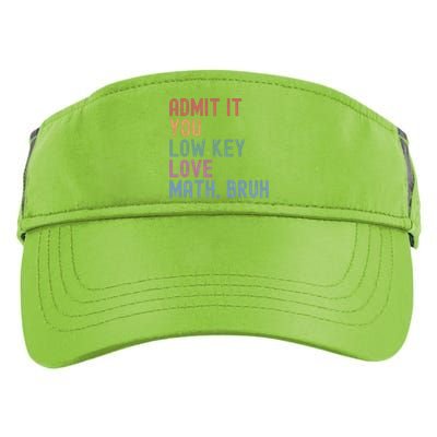 Admit It You Low Key Love Math Bruh Adult Drive Performance Visor