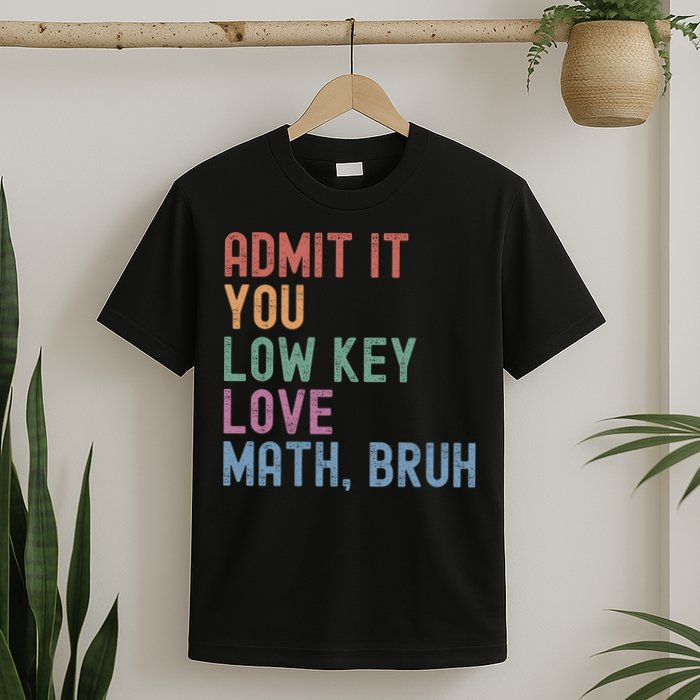 Admit It You Low Key Love Math Bruh T-Shirt