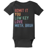 Admit It You Low Key Love Math Bruh Baby Bodysuit