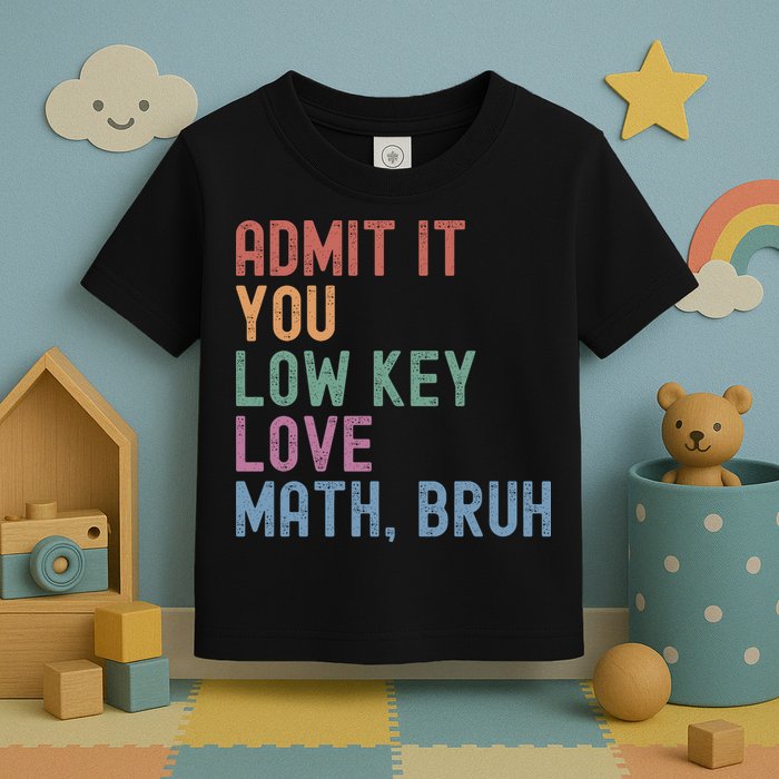 Admit It You Low Key Love Math Bruh Toddler T-Shirt
