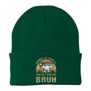 Admit It YouLl Low Key Miss Me Bruh Knit Cap Winter Beanie