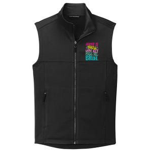 Admit It YouLl Low Key Miss Me Bruh Funny Bruh Teacher Collective Smooth Fleece Vest