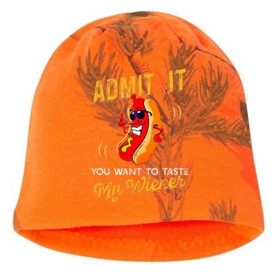 Admit It You Want To Taste My Weiner Kati - Camo Knit Beanie