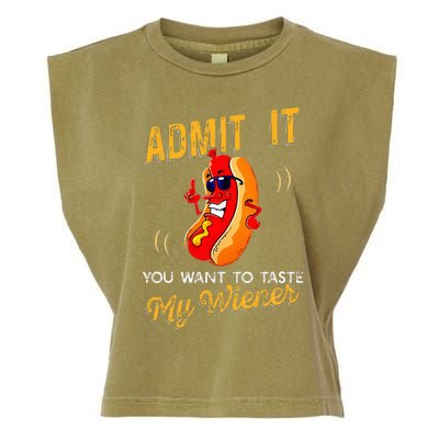 Admit It You Want To Taste My Weiner Garment-Dyed Women's Muscle Tee