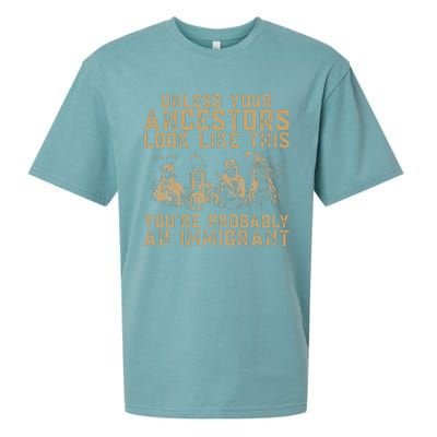 American Indian YouRe Probably An Immigrant Sueded Cloud Jersey T-Shirt