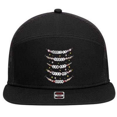 Admit It Youll Lowkey Miss Me Bruh Bracelets Teacher 7 Panel Mesh Trucker Snapback Hat