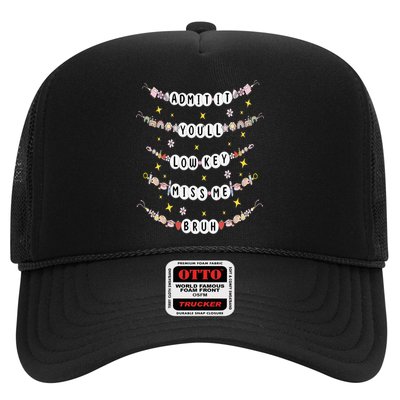 Admit It Youll Lowkey Miss Me Bruh Bracelets Teacher Hat