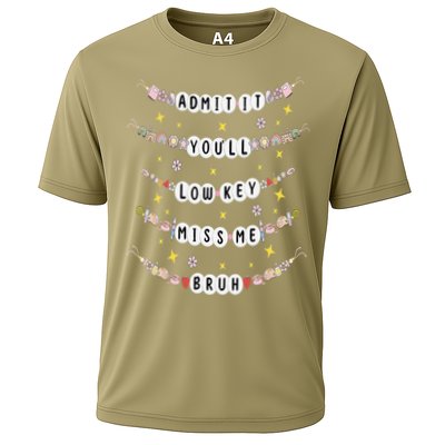 Admit It Youll Lowkey Miss Me Bruh Bracelets Teacher Cooling Performance Crew T-Shirt