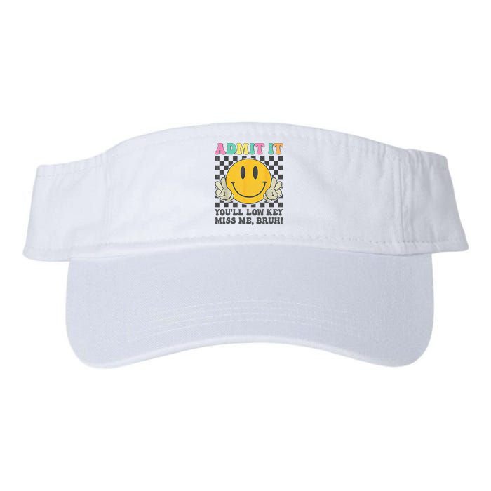 Admit It You'll Low Key Miss Me Bruh Graphic Teacher Visor