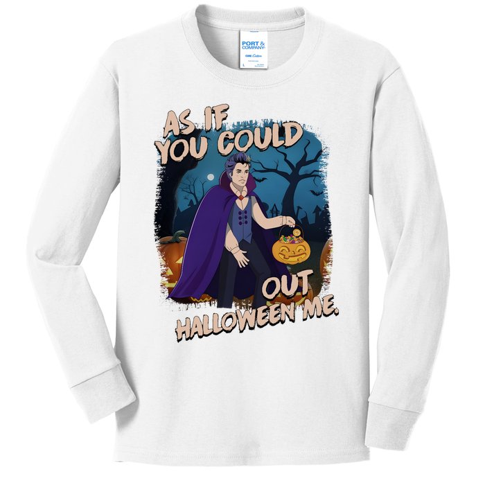 As If You Could Out Halloween Vampire Costume Edward Kids Long Sleeve Shirt