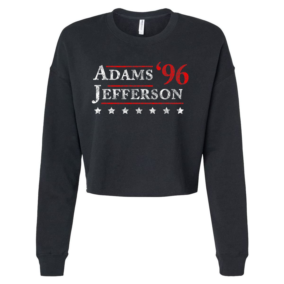 Adams Jefferson 1796 Vintage Election 4th Of July Gift Cropped Pullover Crew