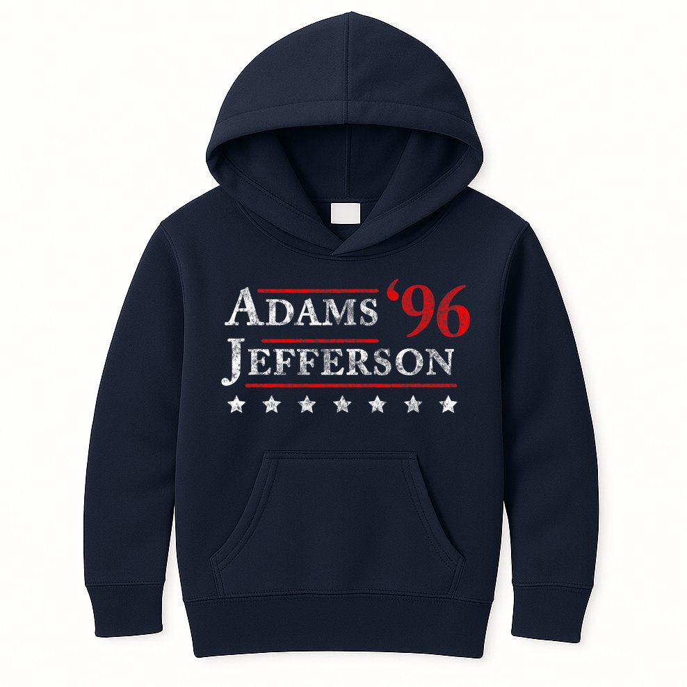 Adams Jefferson 1796 Vintage Election 4th Of July Gift Kids Hoodie
