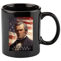 Andrew Johnson 17th President Of The United States Portrait 11oz C Handle Ceramic Mug