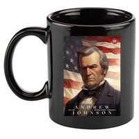 Andrew Johnson 17th President Of The United States Portrait 11oz C Handle Ceramic Mug