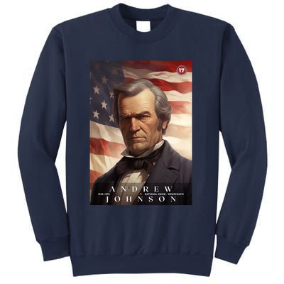 Andrew Johnson 17th President Of The United States Portrait Sweatshirt