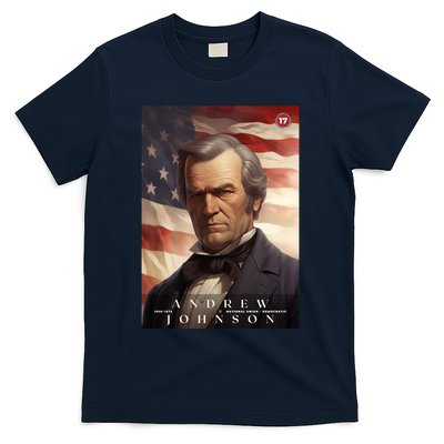 Andrew Johnson 17th President Of The United States Portrait T-Shirt