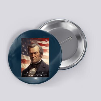 Andrew Johnson 17th President Of The United States Portrait Button
