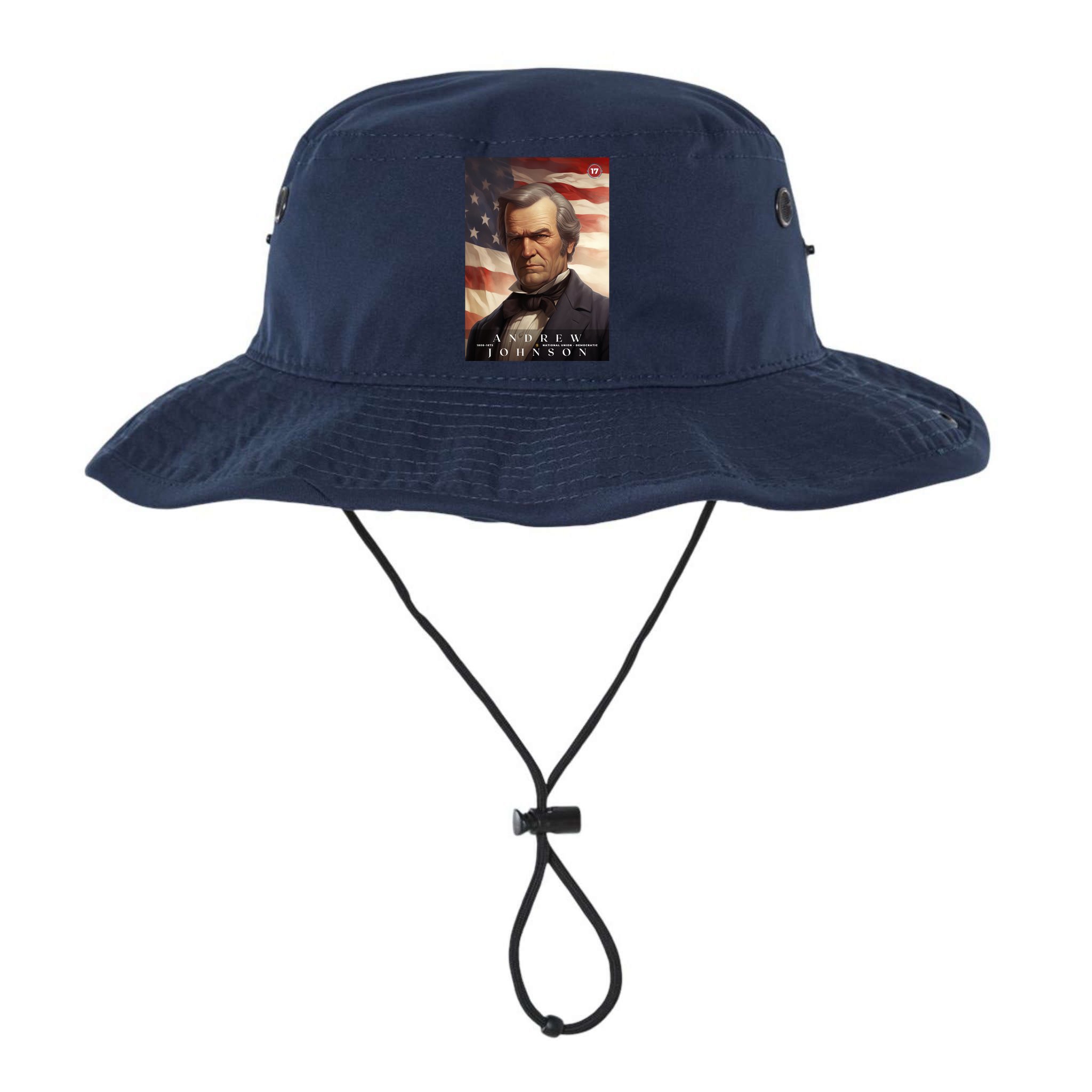 Andrew Johnson 17th President Of The United States Portrait Bucket Hat