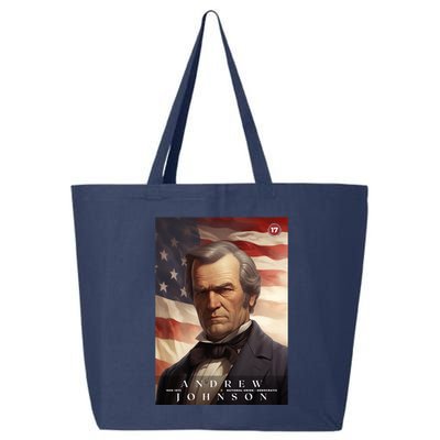 Andrew Johnson 17th President Of The United States Portrait 25L Jumbo Tote