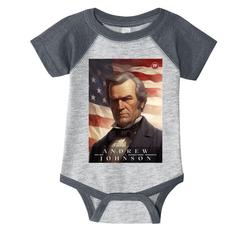 Andrew Johnson 17th President Of The United States Portrait Infant Baby Jersey Bodysuit