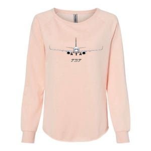 Airline Jet 737 Aircraft Passenger Aircraft Womens California Wash Sweatshirt