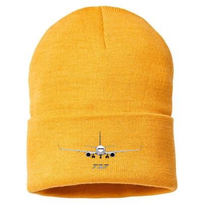 Airline Jet 737 Aircraft Passenger Aircraft Sustainable Knit Beanie