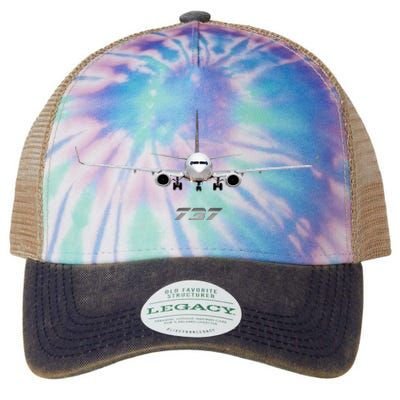 Airline Jet 737 Aircraft Passenger Aircraft Legacy Tie Dye Trucker Hat