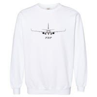 Airline Jet 737 Aircraft Passenger Aircraft Garment-Dyed Sweatshirt