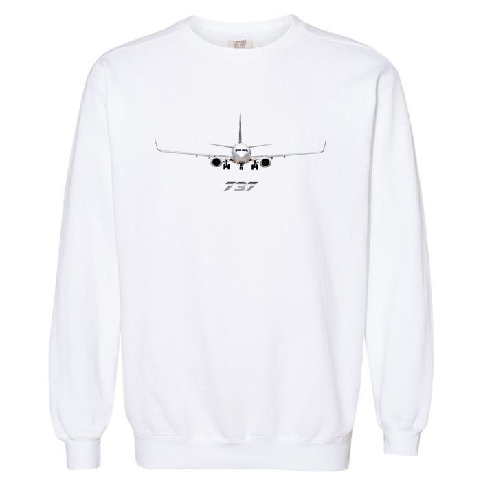 Airline Jet 737 Aircraft Passenger Aircraft Garment-Dyed Sweatshirt