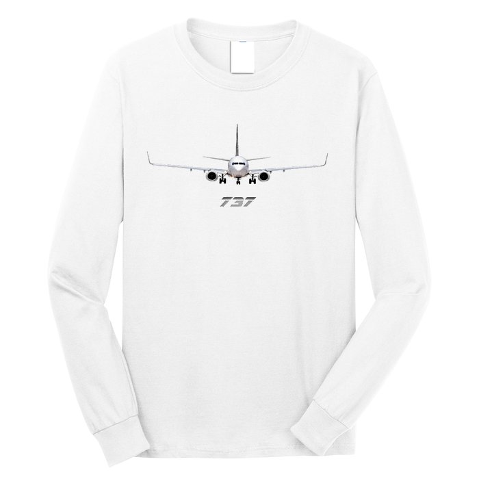 Airline Jet 737 Aircraft Passenger Aircraft Long Sleeve Shirt