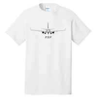 Airline Jet 737 Aircraft Passenger Aircraft Tall T-Shirt