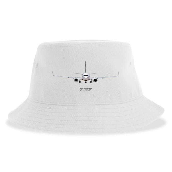 Airline Jet 737 Aircraft Passenger Aircraft Sustainable Bucket Hat