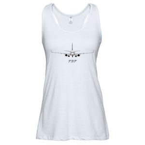 Airline Jet 737 Aircraft Passenger Aircraft Ladies Essential Flowy Tank