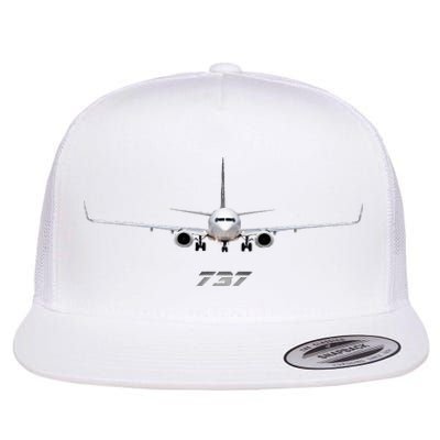 Airline Jet 737 Aircraft Passenger Aircraft Flat Bill Trucker Hat