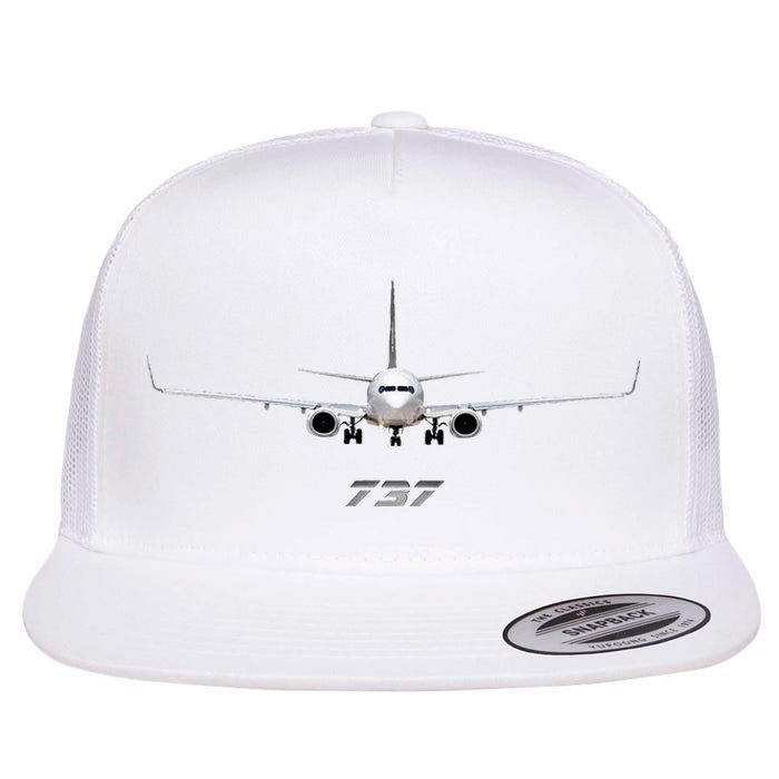 Airline Jet 737 Aircraft Passenger Aircraft Flat Bill Trucker Hat