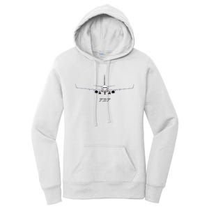 Airline Jet 737 Aircraft Passenger Aircraft Women's Pullover Hoodie