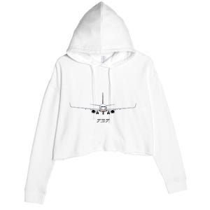 Airline Jet 737 Aircraft Passenger Aircraft Crop Fleece Hoodie