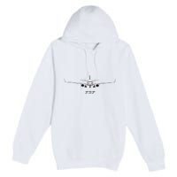 Airline Jet 737 Aircraft Passenger Aircraft Premium Pullover Hoodie