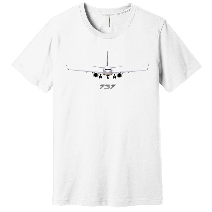 Airline Jet 737 Aircraft Passenger Aircraft Premium T-Shirt