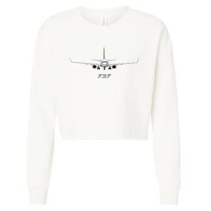 Airline Jet 737 Aircraft Passenger Aircraft Cropped Pullover Crew