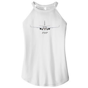 Airline Jet 737 Aircraft Passenger Aircraft Women's Perfect Tri Rocker Tank